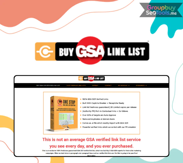 Buy GSA Link Lists